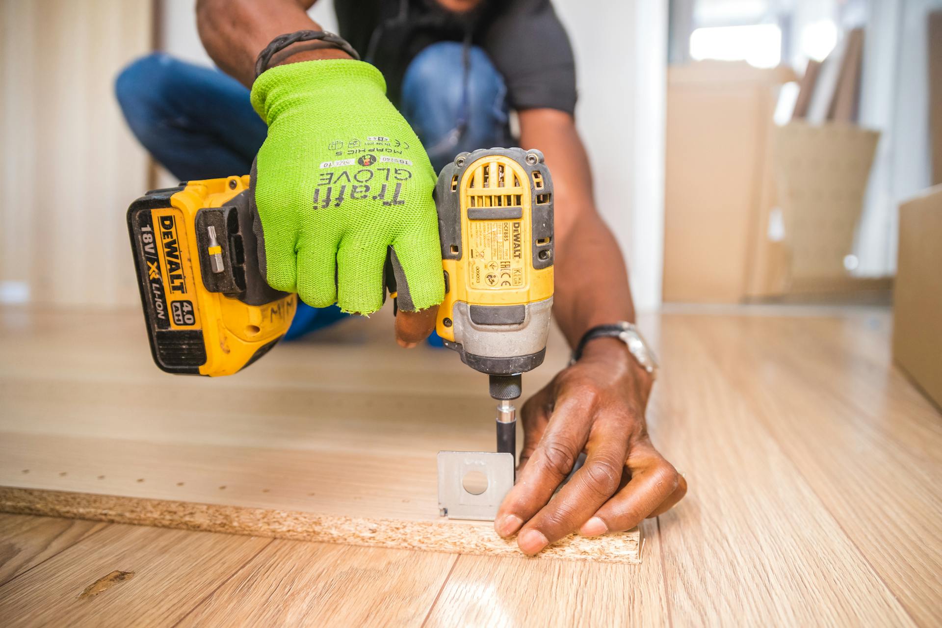 A man using a drill